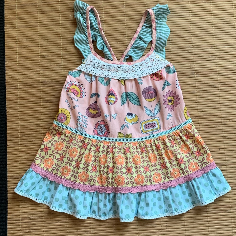 Matilda Jane Skeeball Tunic Top Happy & Free Sz 4